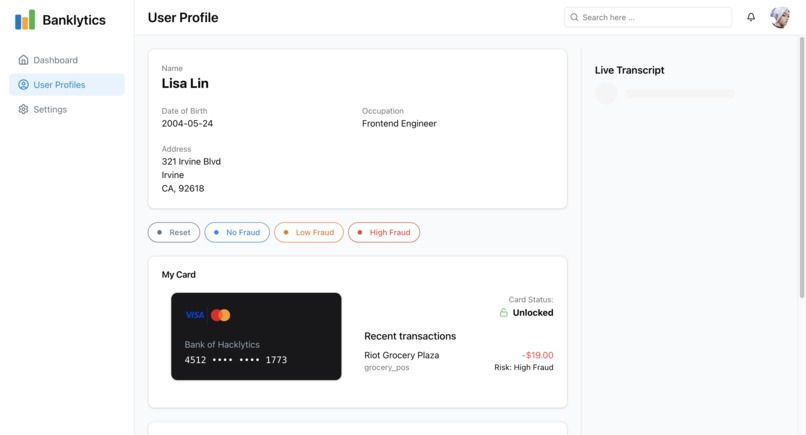 Banklytics – screenshot 2