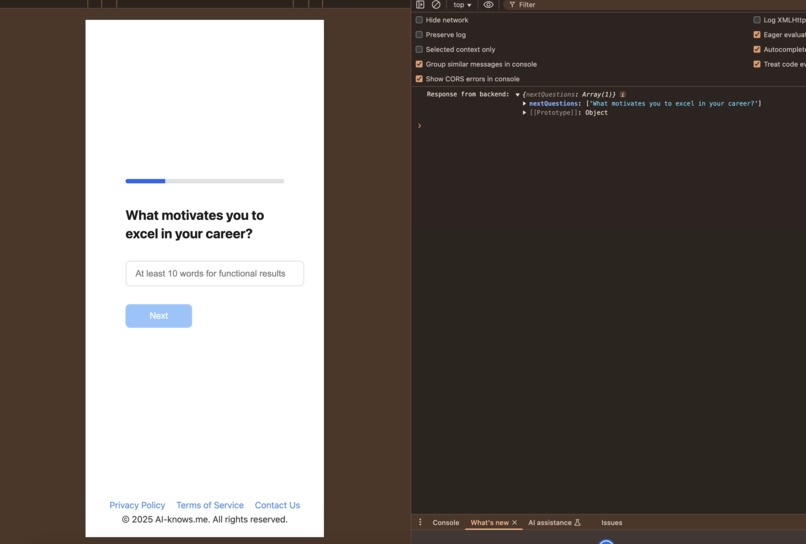 AI-knows.me – screenshot 2