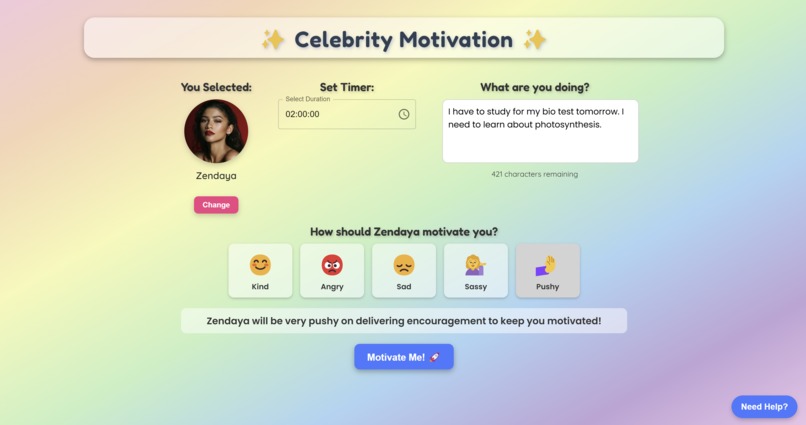 Celebrity Motivator – screenshot 2
