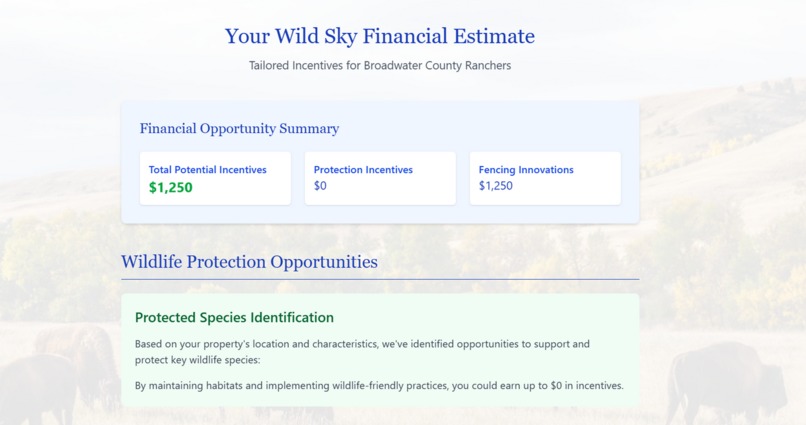 Wild Sky Financial Estimation Tool For Ranchers – screenshot 3