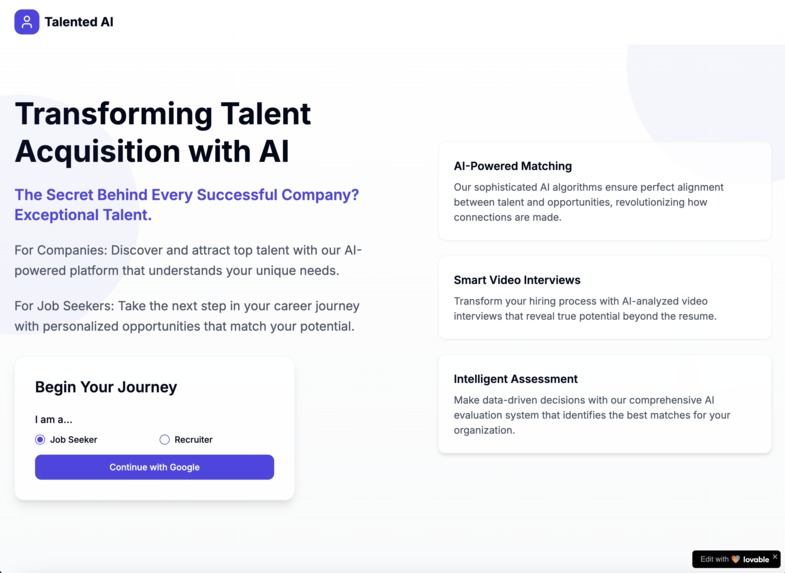 Talented AI – screenshot 1