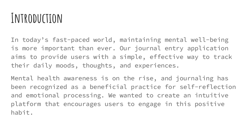 Mental Health Journal – screenshot 2