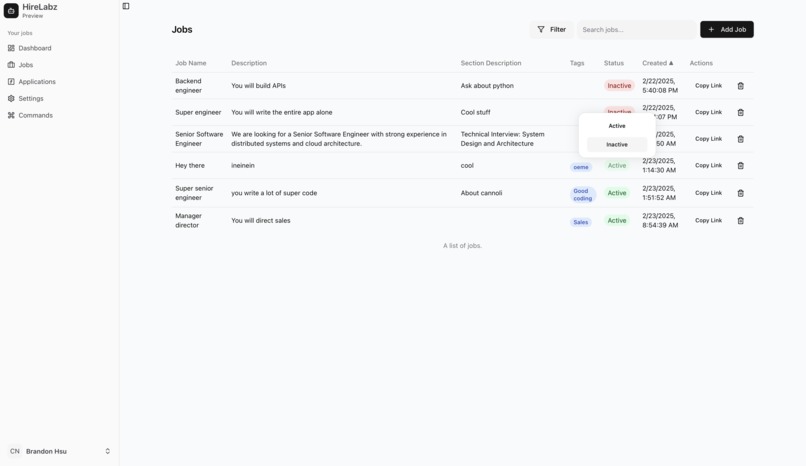 Hire Labz – screenshot 3