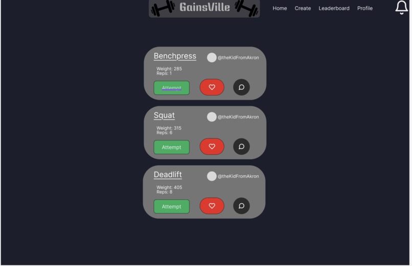 GainsVille – screenshot 2