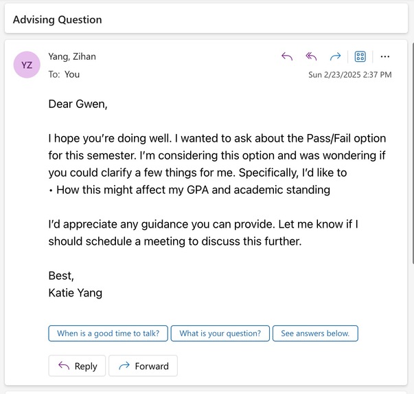 TuftsAdvisor – screenshot 1