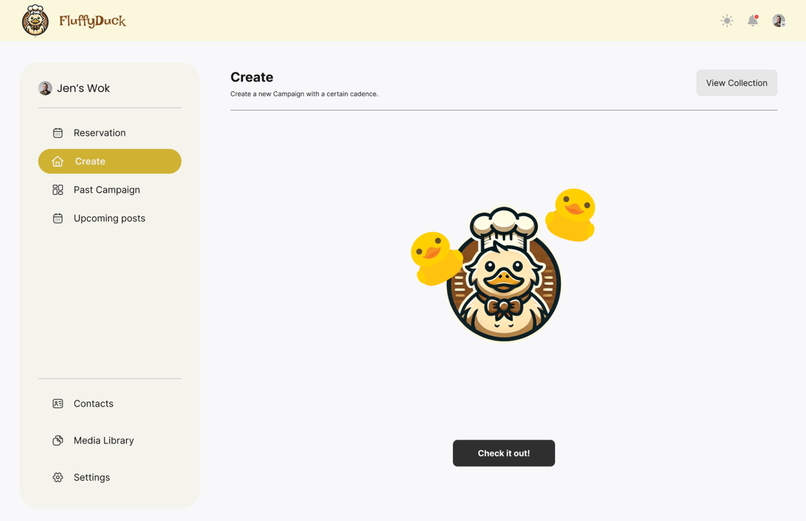 FluffyDuck - Restaurant Marketing and Reservations AI Agent  – screenshot 1