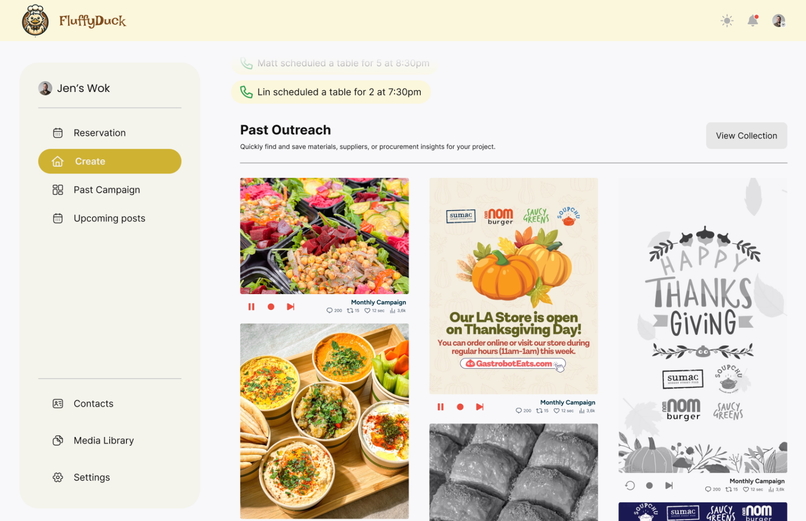 FluffyDuck - Restaurant Marketing and Reservations AI Agent  – screenshot 4