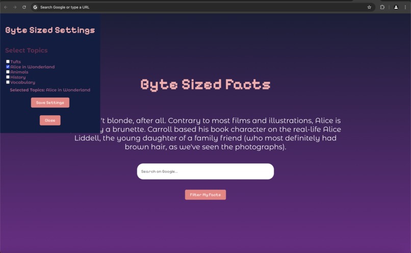 Byte Sized Facts – screenshot 1