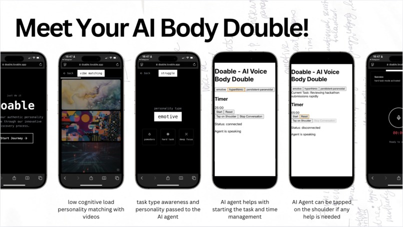 Doable - AI Voice Body Double – screenshot 3