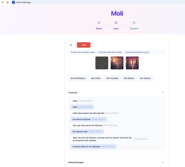 Moli - Speak.Learn.Connect  – screenshot 1