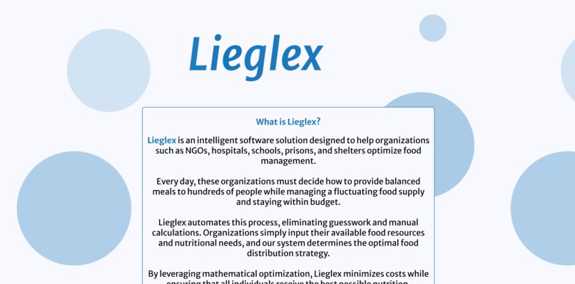Lieglex Optimizing Food Resources in  – screenshot 1