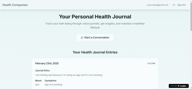 Health Companion – screenshot 2