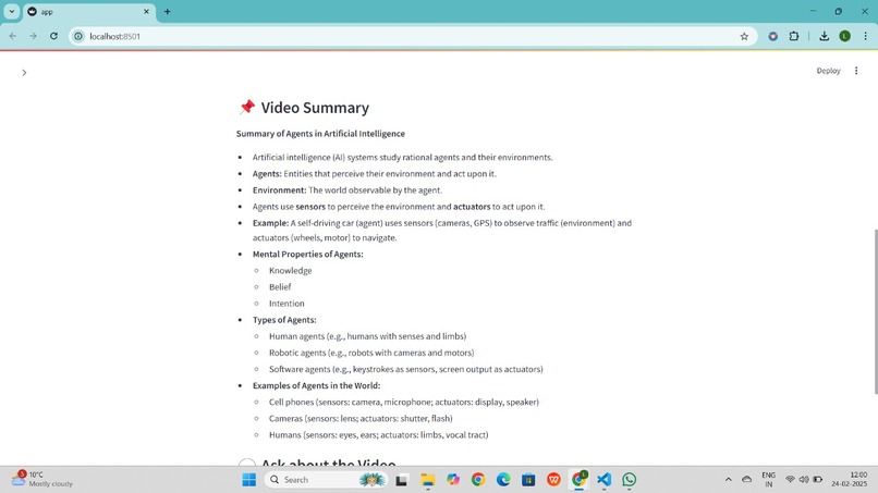 Youtube Video Summarizer – screenshot 2