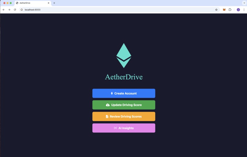 AetherDrive/Blocksure - A decentralised insurance system – screenshot 1
