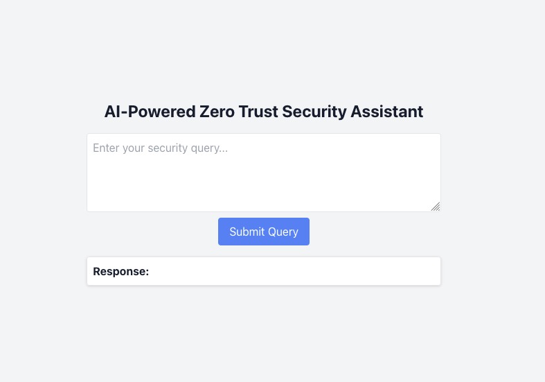 AI-Powered Zero Trust Security Assistant (ZTS-AI) – screenshot 1