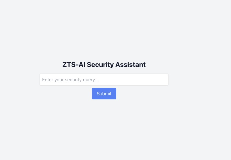 AI-Powered Zero Trust Security Assistant (ZTS-AI) – screenshot 2