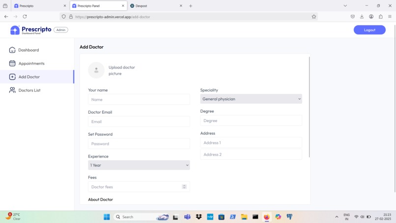 Doctor Appointment Booking System - e-Prescription 2.0 – screenshot 2