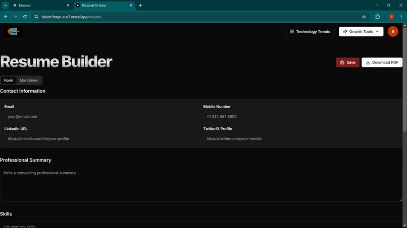 Talent Forge – screenshot 3