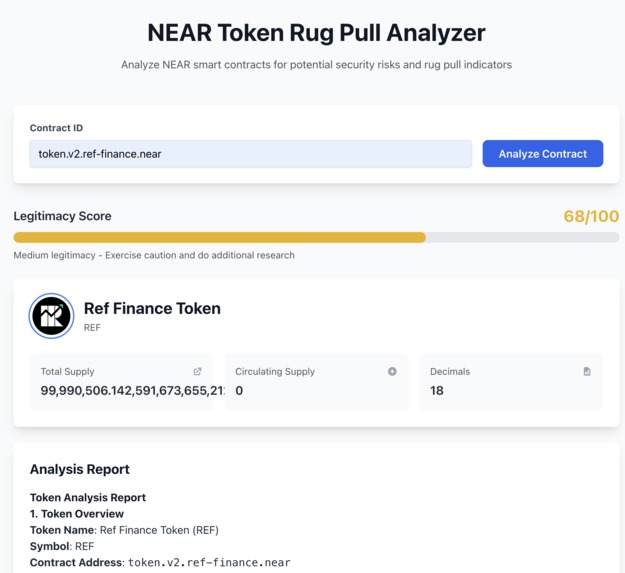 Near Anti-rug AI Agent  – screenshot 1