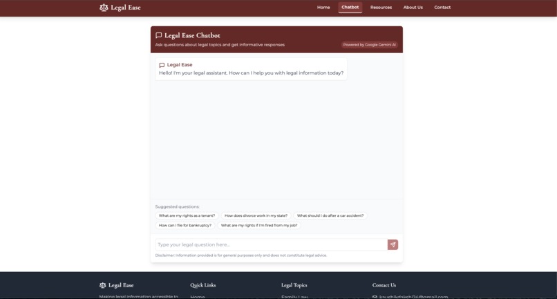 Legal Ease AI - powered by Gemini  – screenshot 2