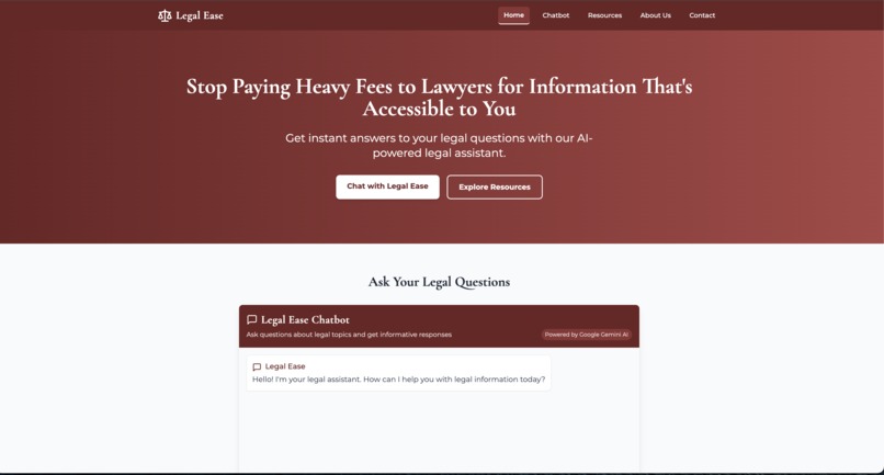 Legal Ease AI - powered by Gemini  – screenshot 1