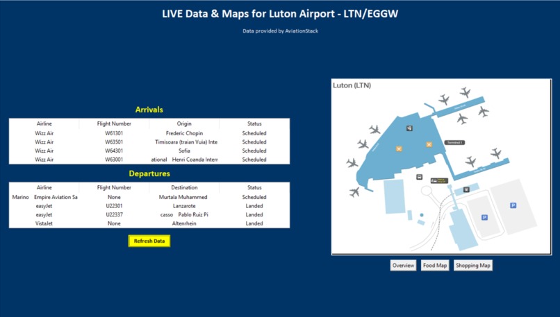 Luton Airport Map & Data – screenshot 1