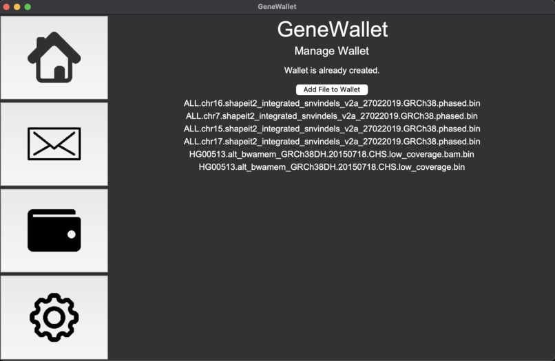 GeneWallet – screenshot 2