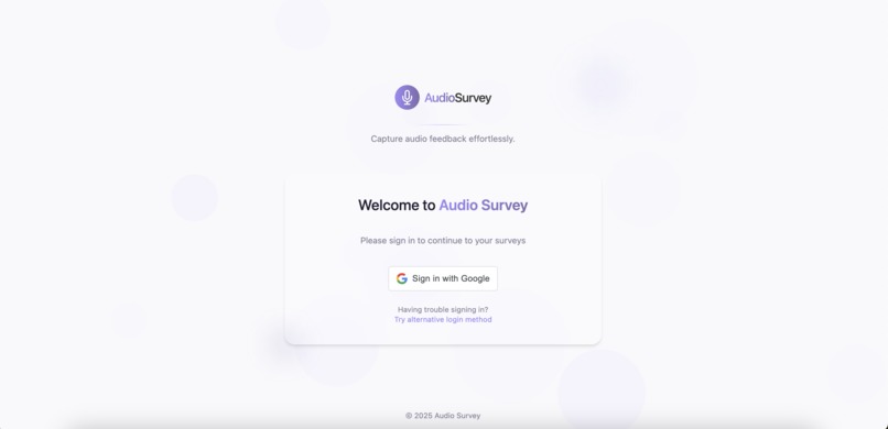 AudioSurvey – screenshot 1