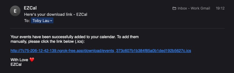 ezCal – screenshot 3