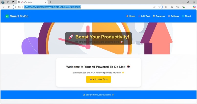AI-Powered To-Do List with Smart Suggestions – screenshot 1
