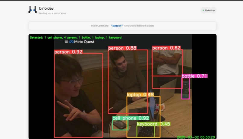 bino.dev – screenshot 2