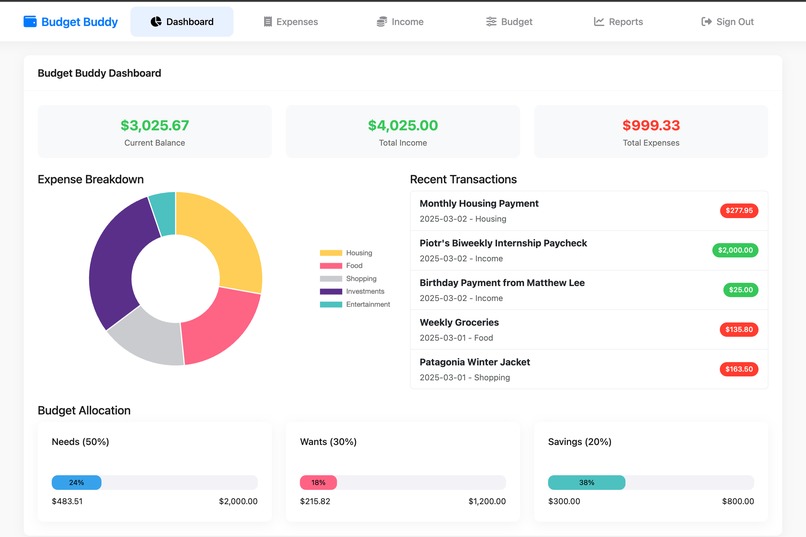 Budget Buddy – screenshot 1
