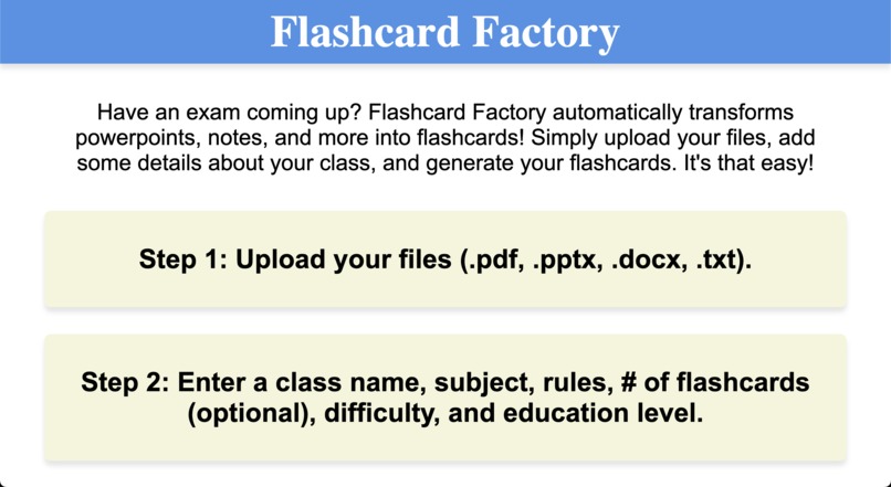 FlashcardFactory – screenshot 1