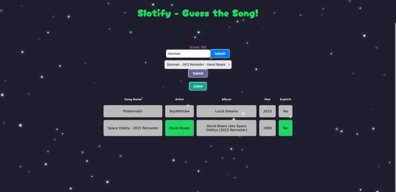 Slotify – screenshot 3