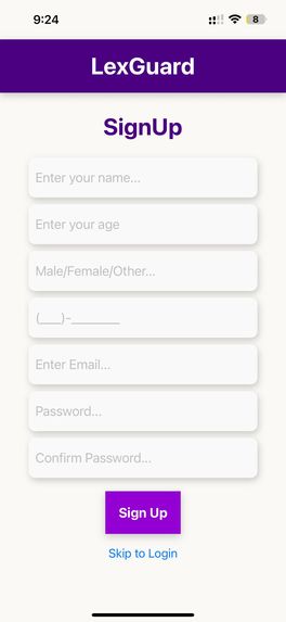 LexGuard: AI Powered legal advisor for women & minorities – screenshot 2