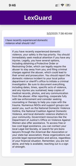 LexGuard: AI Powered legal advisor for women & minorities – screenshot 6