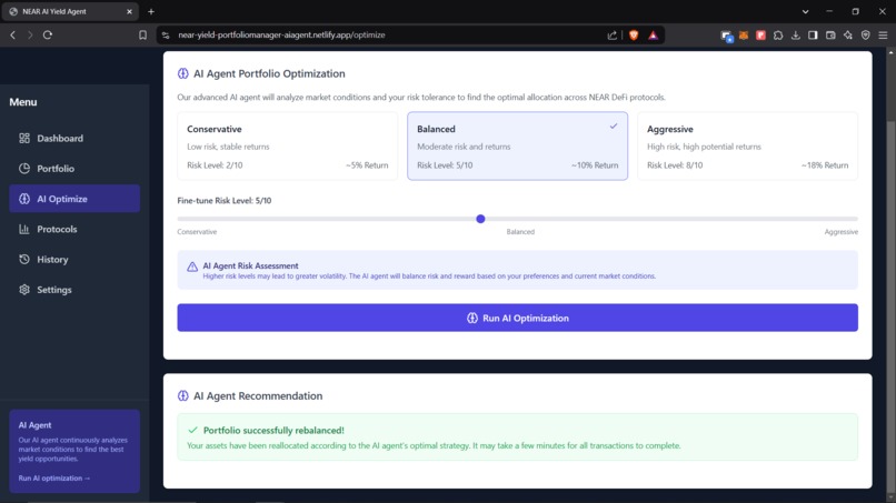 Near-yield-portfoliomanager-AIAgent – screenshot 6