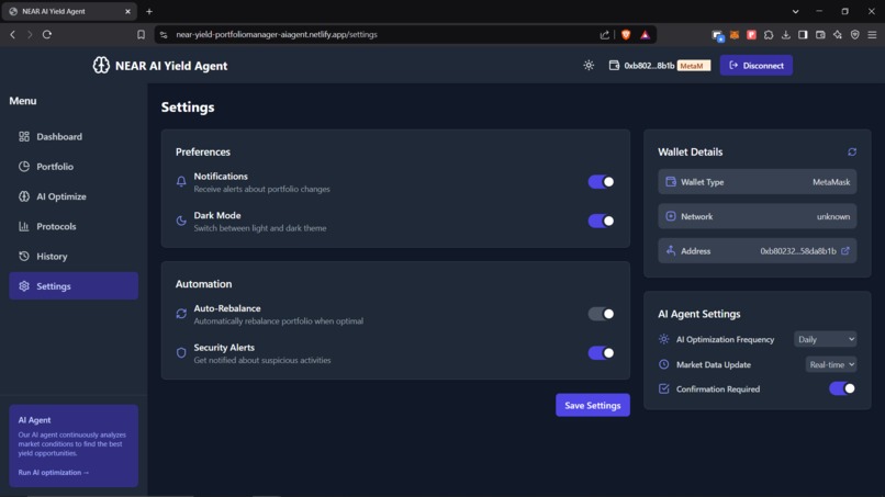 Near-yield-portfoliomanager-AIAgent – screenshot 7
