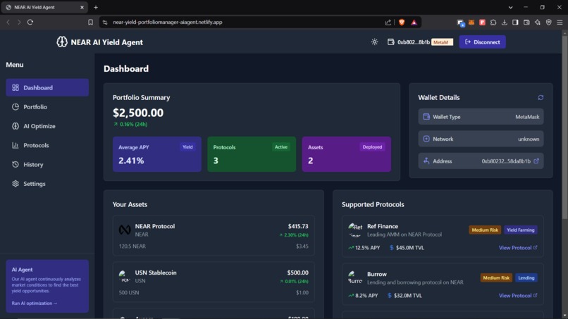 Near-yield-portfoliomanager-AIAgent – screenshot 10