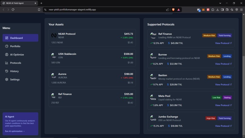 Near-yield-portfoliomanager-AIAgent – screenshot 11