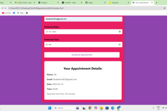 Clinic Appointment Scheduler