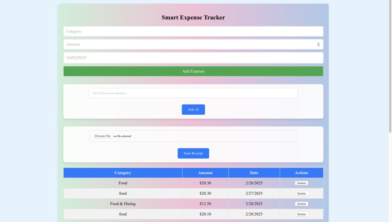 Smart Expense Tracker – screenshot 1