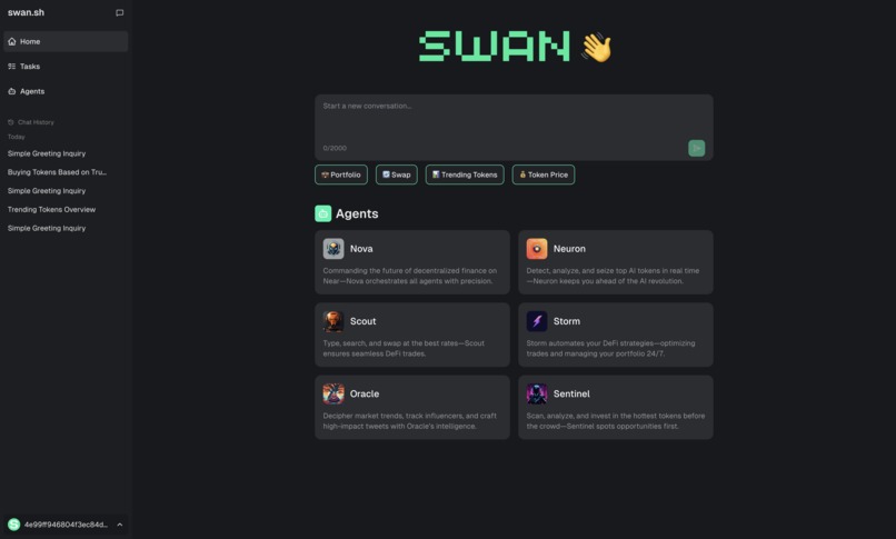 SWAN | Autonomous Trading Agent  – screenshot 1