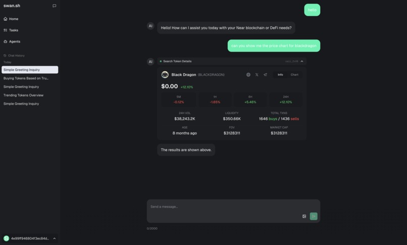 SWAN | Autonomous Trading Agent  – screenshot 3