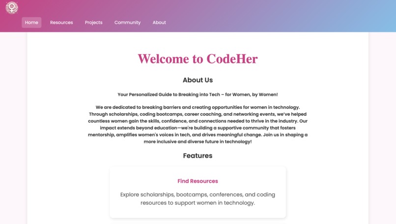 CodeHer  – screenshot 1