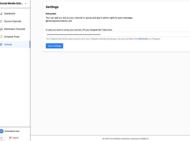 NEAR AI Social Scheduler – screenshot 4