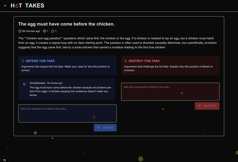 Hot Takes, Your Live Debate Forum – screenshot 5