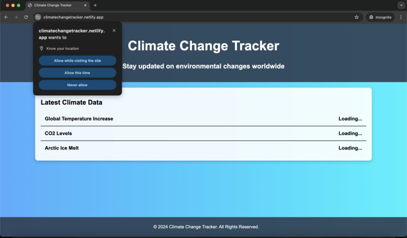 Climate Change Tracker – screenshot 2