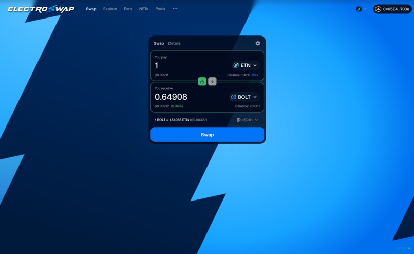 ElectroSwap - Electroneum DEX – screenshot 2