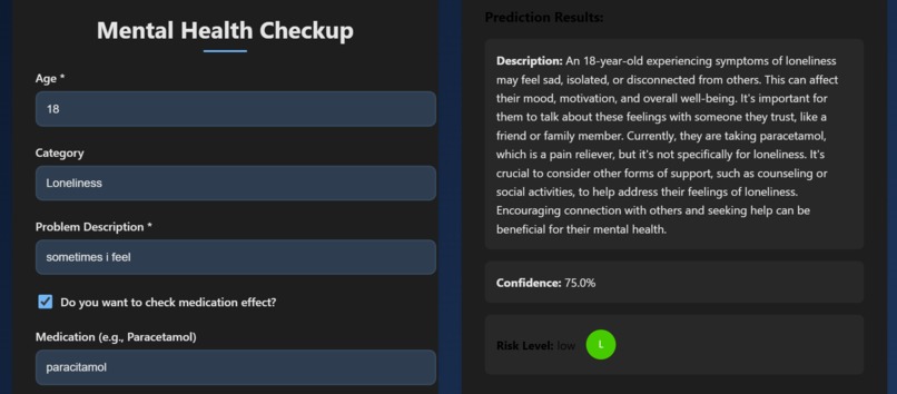Mental Health Checkup System – screenshot 1